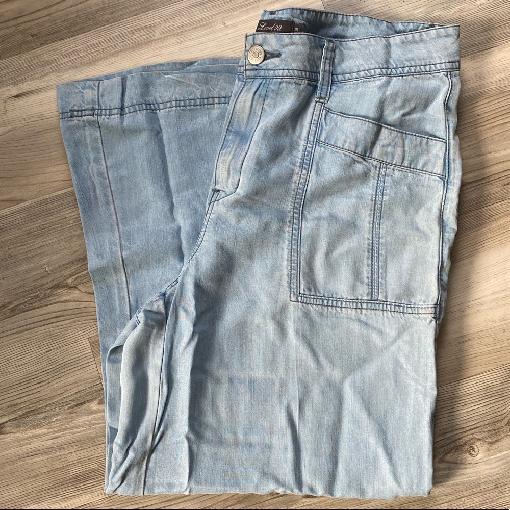 Anthropologie Level 77 Tencel Wide-leg Pants
